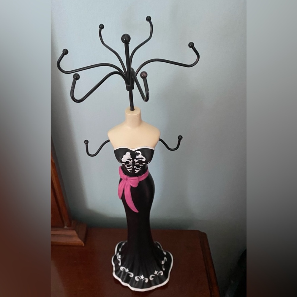 Black and Pink Mannequin Jewelry Holder